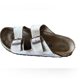 Birkenstock LEFT FOOT ONLY Arizona Taupe Suede Soft Foot Bed Sandal Size 42